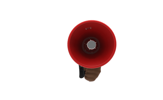 hand holding megaphone png