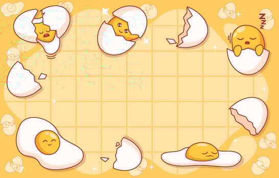 Cute Egg Yolk Background vector