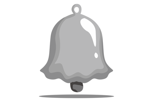 Silver Bell With transparent background png