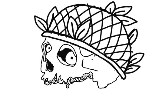 Human Sodier Skull Line Art With Transparent Background png