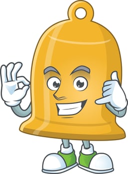 Cartoon character of bell vector