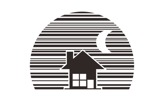 House At Night Silhouette With Transparent Background png