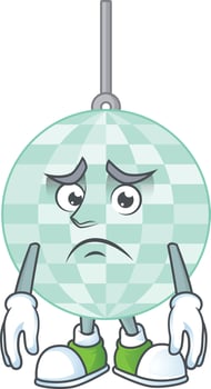 Cartoon character of disco ball vector