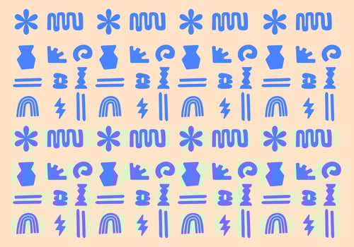 Diversity shape colorfull scandinavian pattern background, abstract universal shape element flower, nature, eye, clip art, stickers set bundle vector