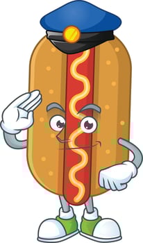 Cartoon character of hotdog vector
