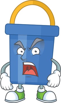 Cartoon character of blue sand bucket vector