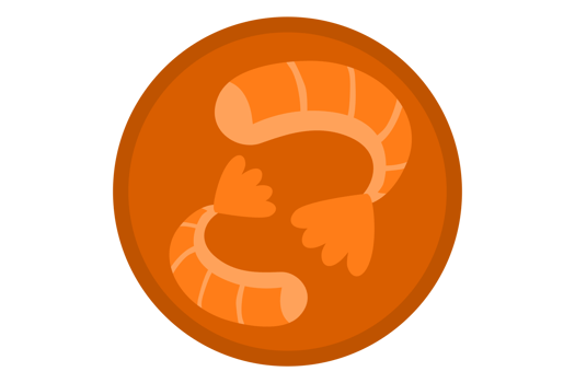 Shrimp Icon Logo On Transparent Background png