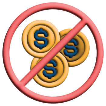 3D illustration no money in credit and loan set png
