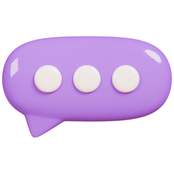 Chat Speech Bubble Communication.Comment Social media online concept.3D render Illustration. png