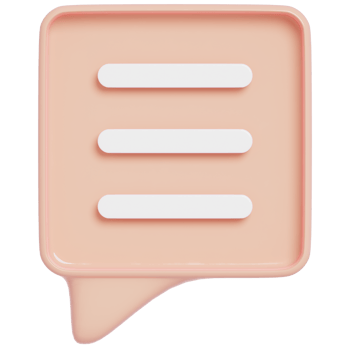 Chat Speech Bubble Communication.Comment Social media online concept.3D render Illustration. png