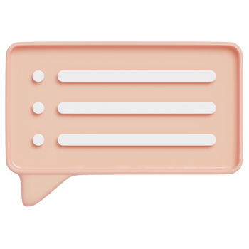 Chat Speech Bubble Communication.Comment Social media online concept.3D render Illustration. png