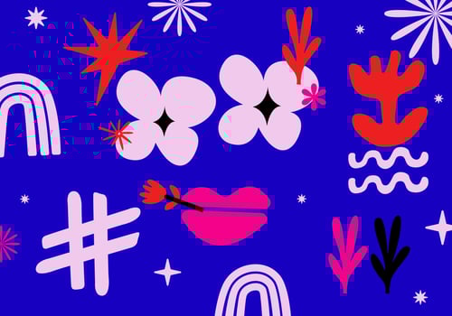 Face flower background florist illustration vector colorful fun template, textile, fashion printable