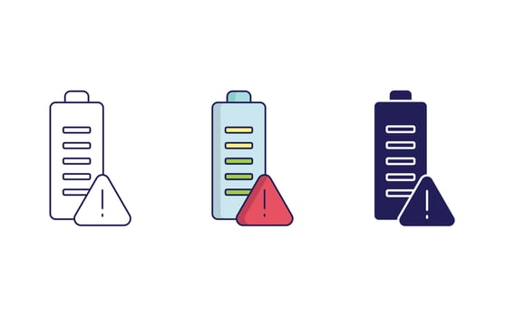 Low battery vector icon