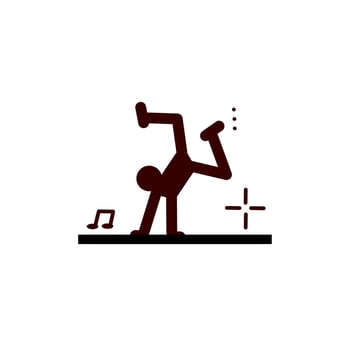 international dance day icon, simple icon dance with elegance concept vector