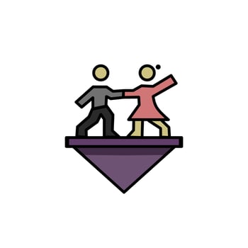 international dance day icon, simple icon dance with elegance concept vector