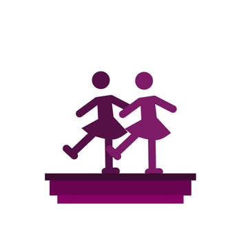 international dance day icon, simple icon dance with elegance concept vector