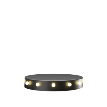 Cylinder Black Podium stand show cosmetic product png