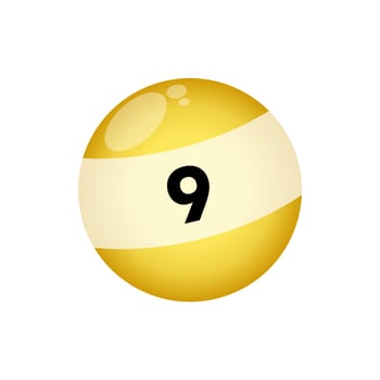 Billiard ball icon vector shiny design templates elegant concept