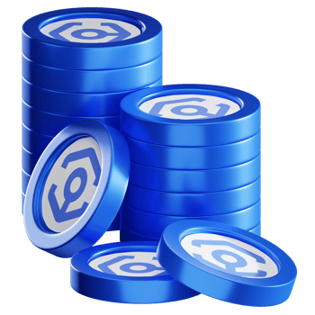 Ankr coin stacks cryptocurrency. 3D render illustration png