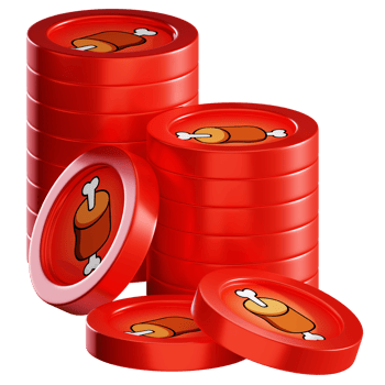 Bone ShibaSwap BONE coin stacks cryptocurrency. 3D render illustration png
