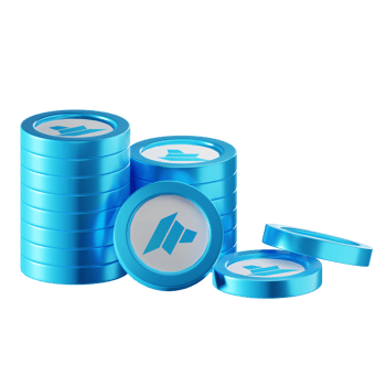 DAO Maker DAO coin stacks cryptocurrency. 3D render illustration png