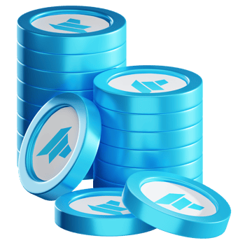 DAO Maker DAO coin stacks cryptocurrency. 3D render illustration png