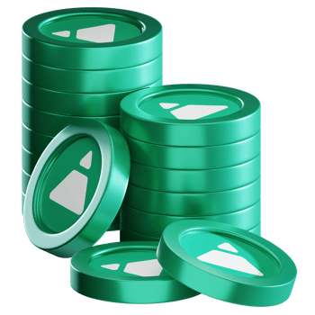 Fei USD FEI coin stacks cryptocurrency. 3D render illustration png