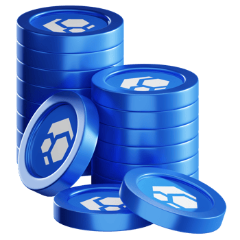 Flux coin stacks cryptocurrency. 3D render illustration png