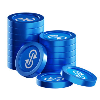 yearn finance YFI coin stacks cryptocurrency. 3D render illustration png