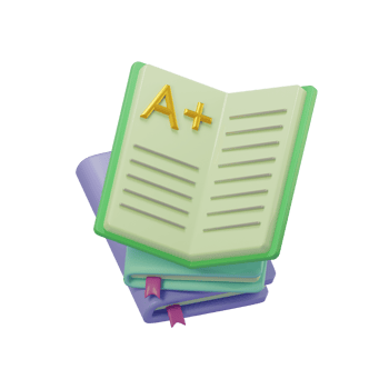 book report 3d render png