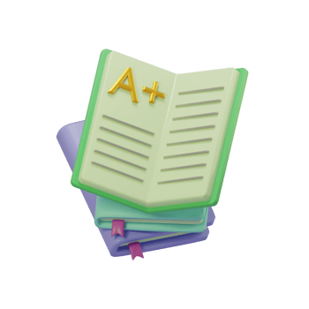 book report 3d render png