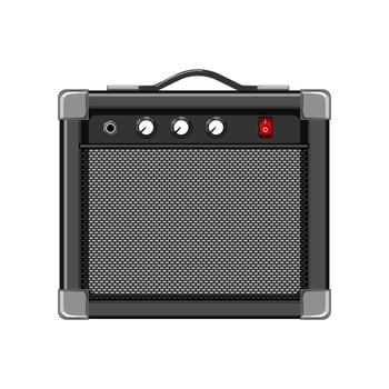 music guitar amplifier cartoon vector illustration
