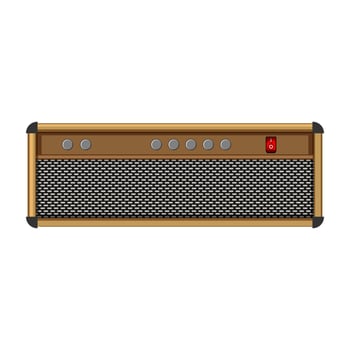 speaker guitar amplifier cartoon vector illustration