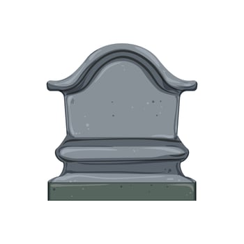 stone headstone cartoon vector illustration