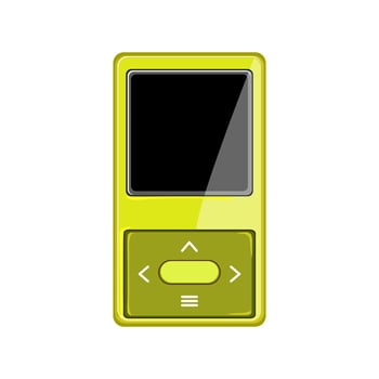 sound mp3 player cartoon vector illustration
