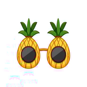 fashion party glasses cartoon vector illustration