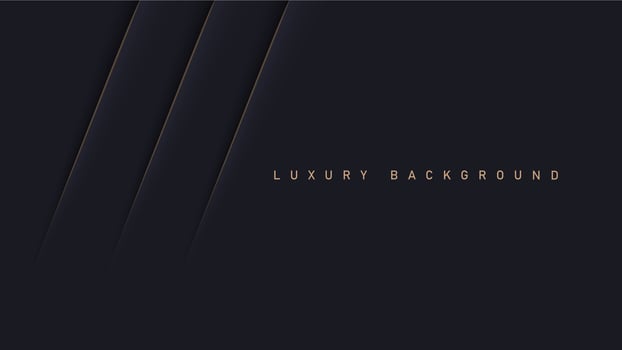 Black luxury background with gold elements, paper concept template for your design vector