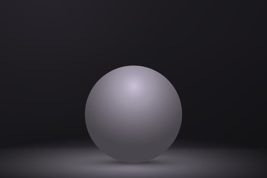 3d realistic sphere on black background vector