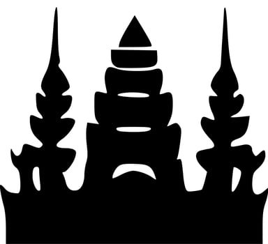 black temple icon vector