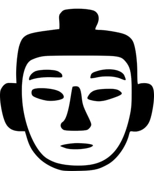 black buddha icon vector
