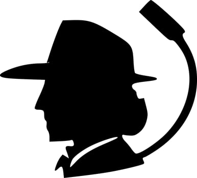 black man icon vector