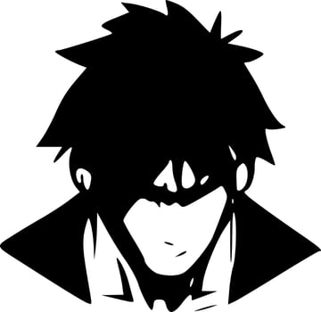 black man icon vector