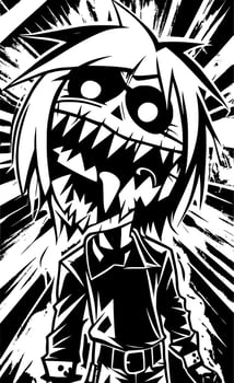 vector illustration of zombie cartoon