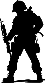 black army shape vector