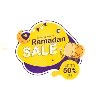 Ramadan sale promotion banner template vector
