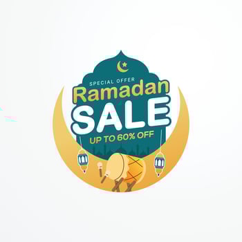 Ramadan sale promotion banner template vector