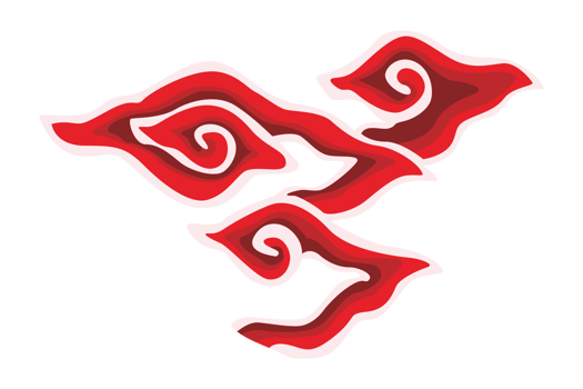 Red Ornament Batik Mega Mendung Cirebon Indonesia With Transparent Background png