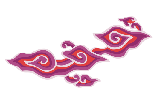 Purple Ornament Batik Mega Mendung Cirebon Indonesia With Transparent Background png