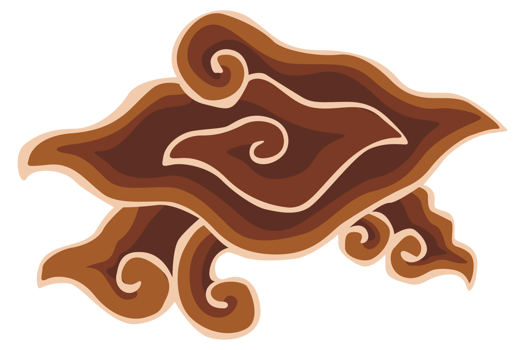 Brown Ornament Batik Mega Mendung Cirebon Indonesia With Transparent Background png