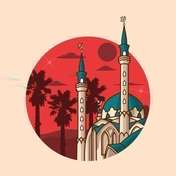 Mosque icon. Muslim building icon concept vector illustration.